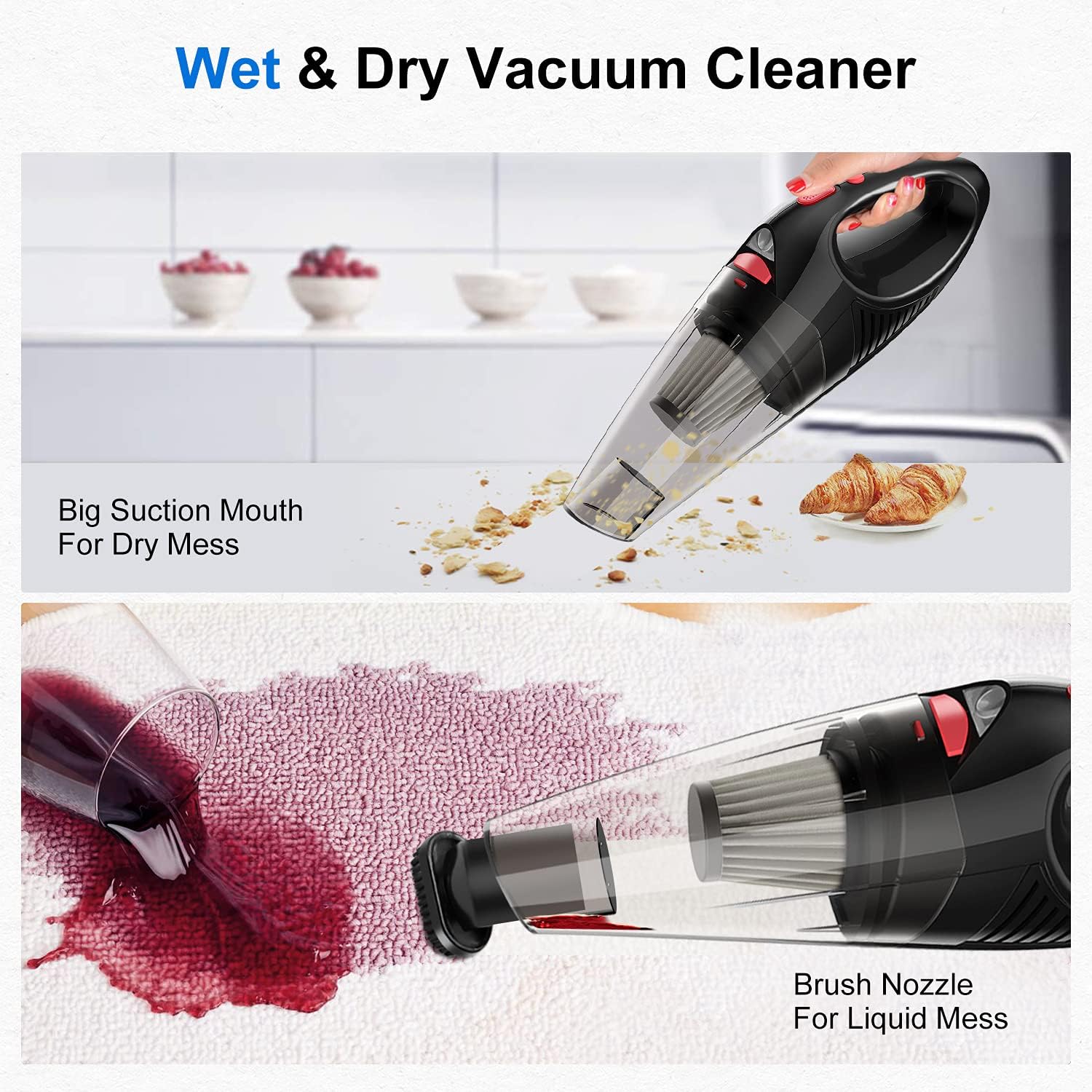 Dustbuster Handheld Vacuum Cordless, Portable Hand Vacuum with Strong Suction for Pet Hair, Home and Car Cleaning