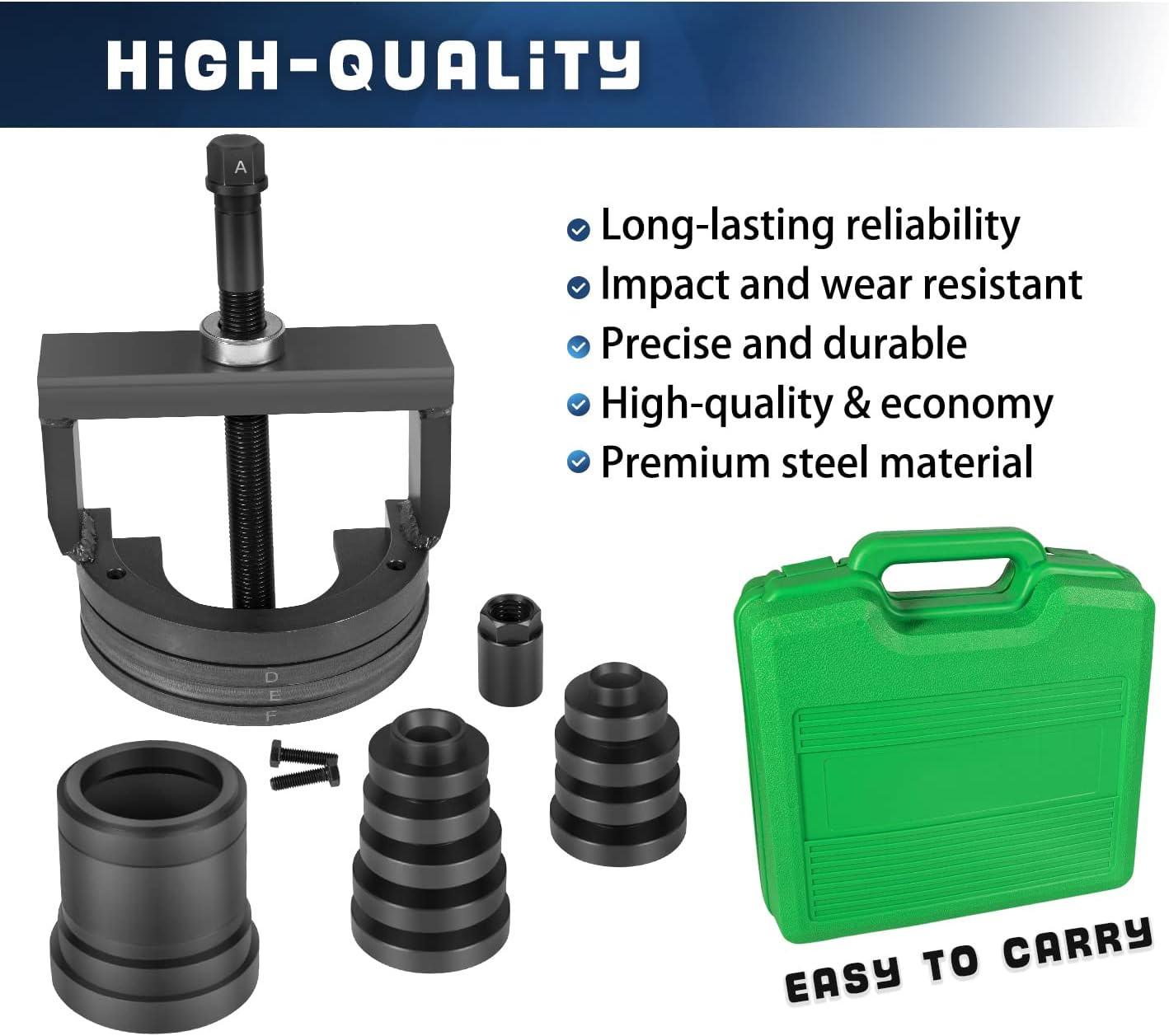 Camoo Back & Front Wheel Bearing Puller Kit with Master Wheel Hub & Bearing Remover & Installer Kit Fits Most Makes and Models - Front, Rear, & All-Wheel Drive #27213