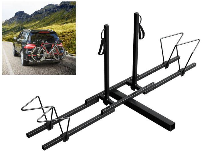 Costway Upright Heavy Duty 2 Bike Bicycle Hitch Mount Carrier Platform Rack Truck SUV