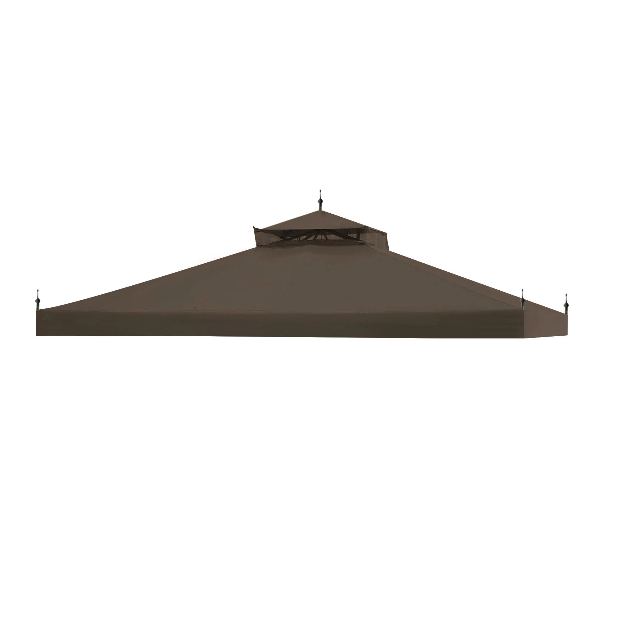 Yescom 10'x10' Gazebo Top Replacement for 2 Tier Outdoor Canopy Cover Patio Garden Yard Grey Y00910T09