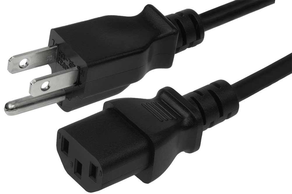 SF Cable, 50ft 14 AWG Universal Power Cord - IEC320 C13 to NEMA 5-15P SJT 15A
