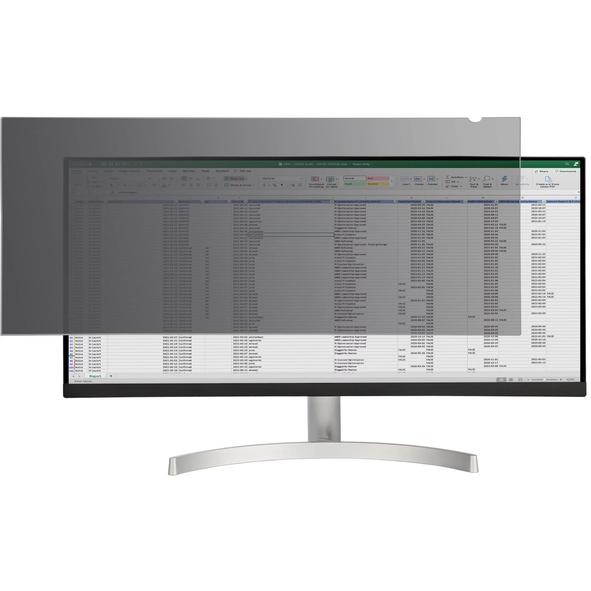 StarTech Monitor Privacy Screen for 34 Inch Ultrawide Display, 21:9 Widescreen Computer Screen Security Filter, Blue Light Reducing