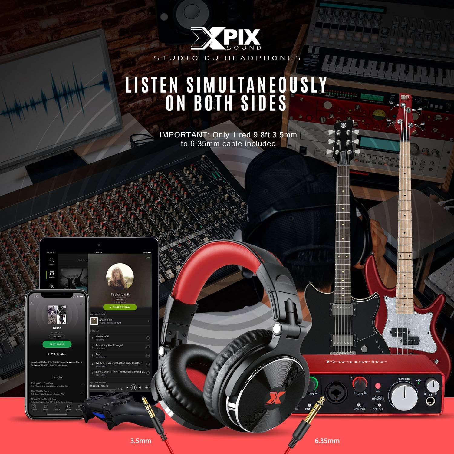 PS PreSonus AudioBox USB 96 2.x USB Audio Interface (25th Anniversary Black) w/Studio One Artist & Studio Magic Recording w/Two Condenser Microphones, Headphones, & More in Accessories Bundle
