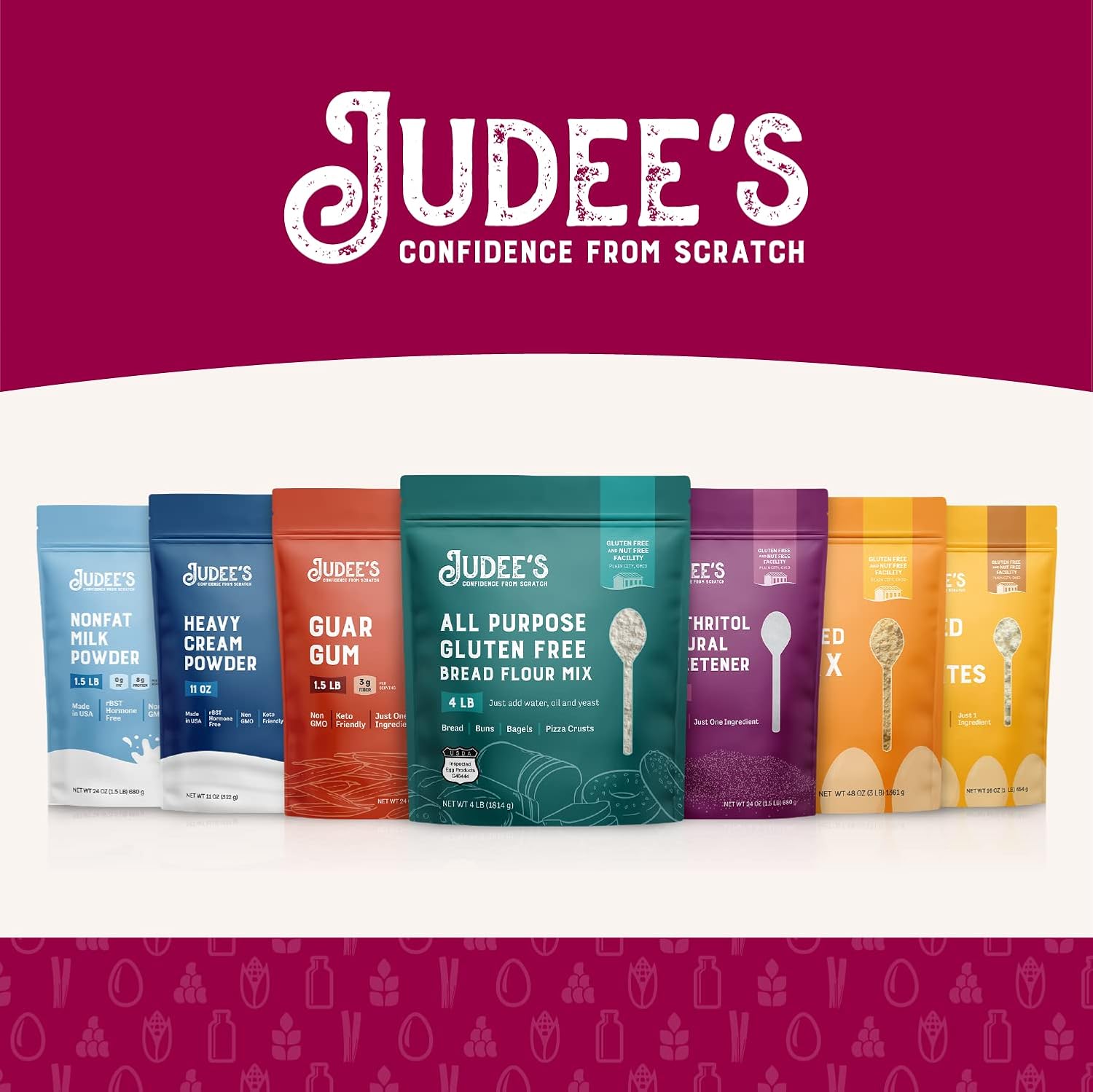 Judee’s Unflavored Egg White Protein Powder for Fast Blending 4 lb - 100% Non-GMO, Keto-Friendly, Pasteurized - Dairy-Free, Soy-Free, Paleo-Friendly, Gluten-Free and Nut-Free - Made in USA Pack of 2
