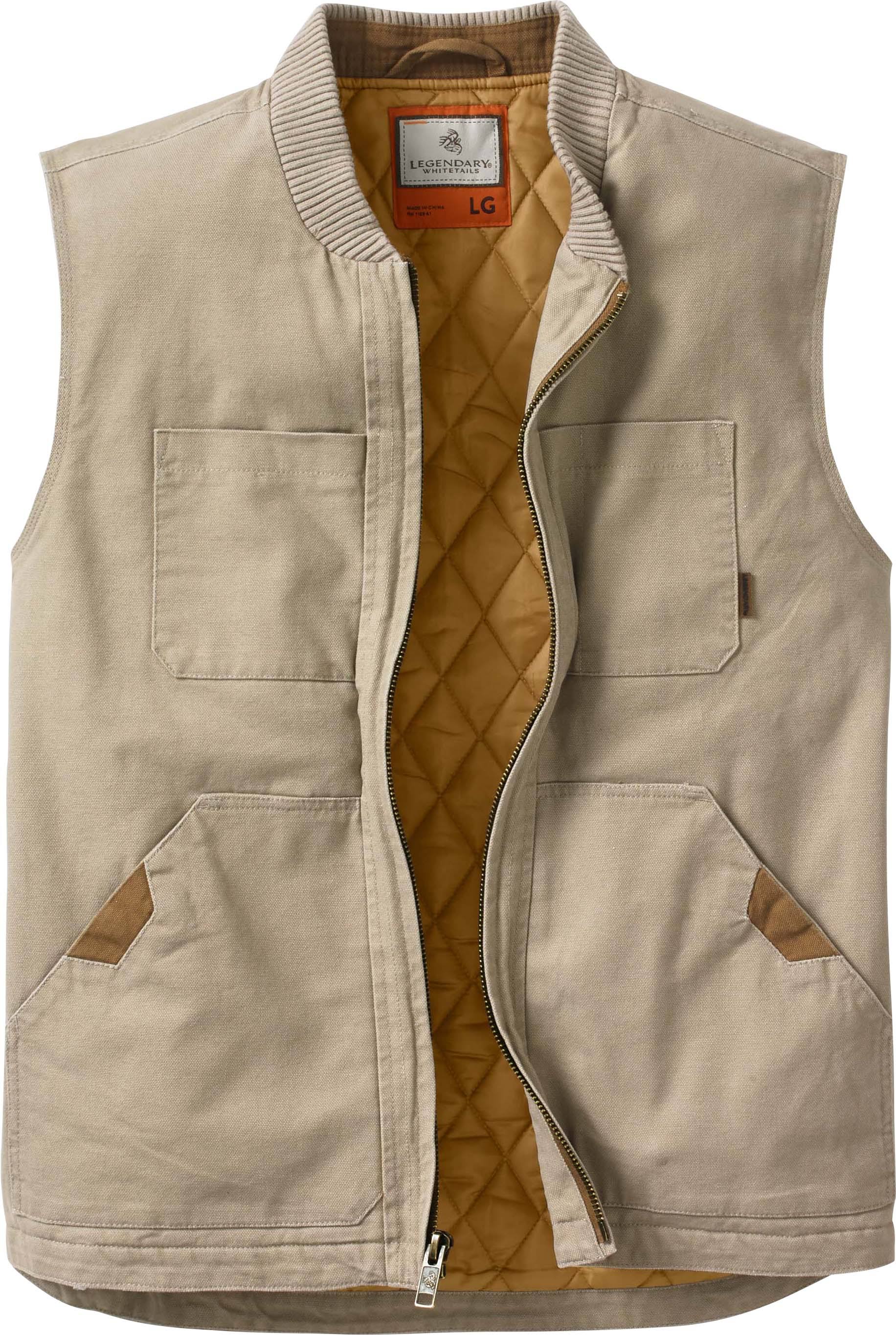 Legendary Whitetails Men&s Canvas Cross Trail Vest Twig Medium