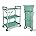 Olympia Tools 85-188 Pack-N-Roll Folding Collapsible Service Cart, Black, 50 Lb. Load Capacity per Shelf