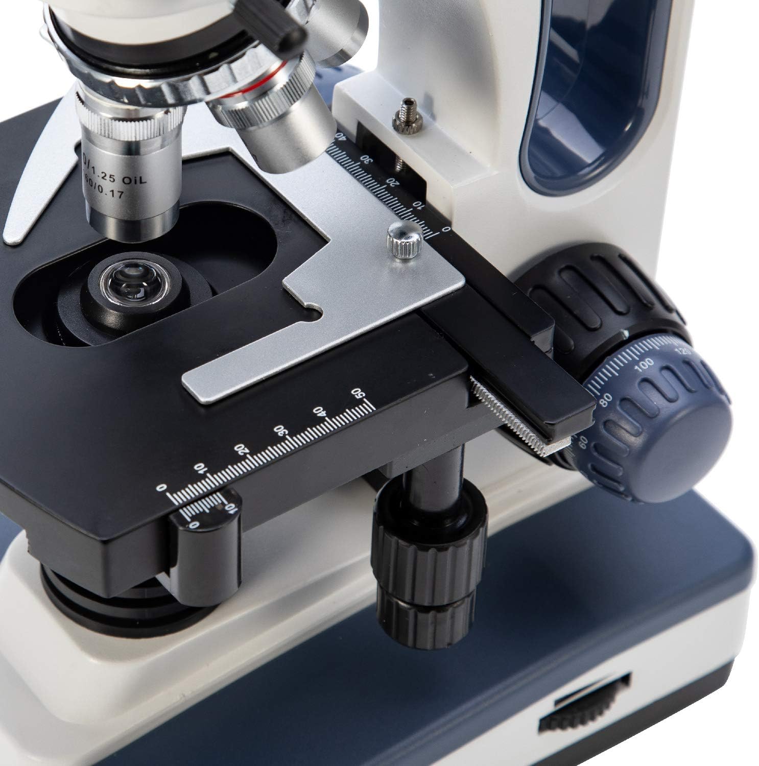 Swift Trinocular Compound Microscope SW350T,40X-2500X Magnification,Siedentopf Head,Research-Grade,Two-Layer Mechanical Stage,1.3mp Camera and Software Windows and Mac Compatible