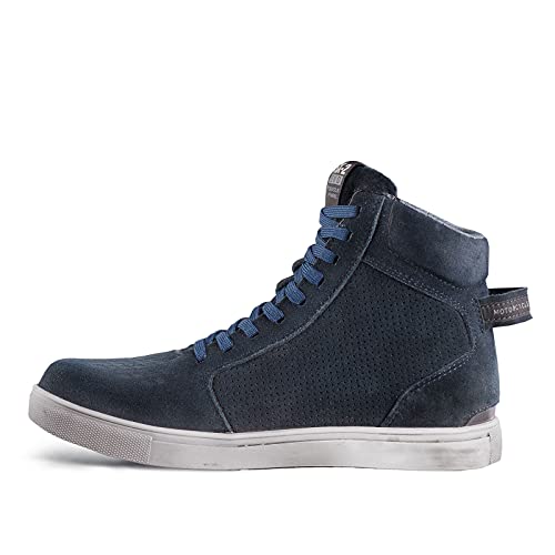SHIMA SX-2 EVO Men's Motorcycle Shoes/Boots: Reinforced Leather, 4 Colors, TPU & ArmorPlus Ankle Safety, Breathable Suede & 3D Mesh, Anti-Slip Sole