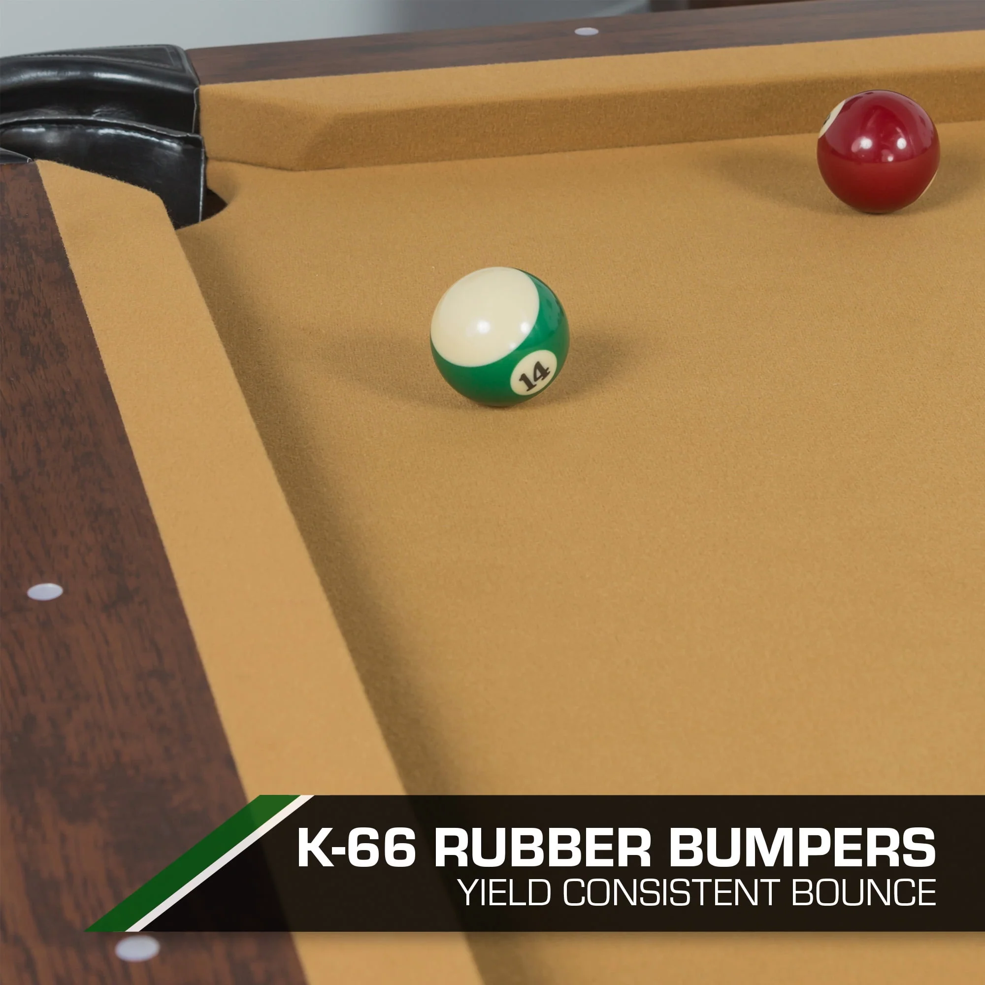 Classic Sports Brighton 87 Billiard Pool Table in Tan