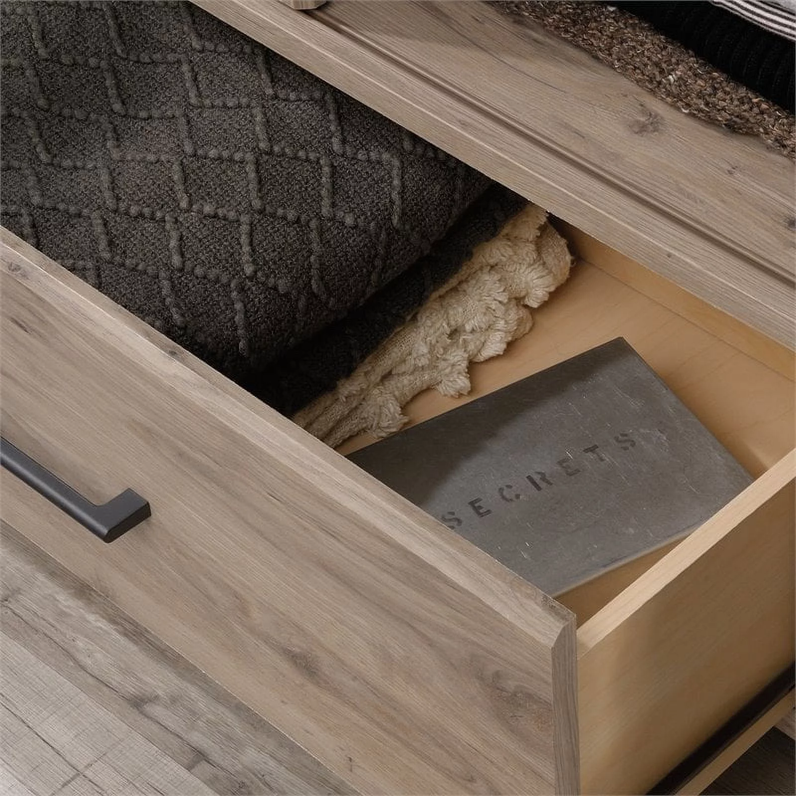 Allora Contemporary Wood Bedroom Armoire in Laurel Oak