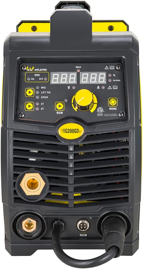 Weldpro 200 Amp Inverter Multi Process Welder with 3 Year Warranty Dual Voltage 220V/110V Mig/Tig/Arc Stick 3 in 1 welder/welding machine