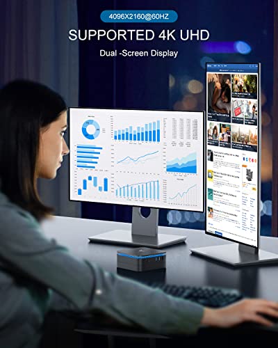 KAMRUI AK1PLUS Mini PC Alder Lake N97(up to 3.60 GHz),16GB RAM 512GB ROM Small Desktop Computer, Mini Computers Support 2.5" SSD (up to 2TB),4K,WiFi 2.4G/5G,BT4.2 on Business Home Office Family-NAS