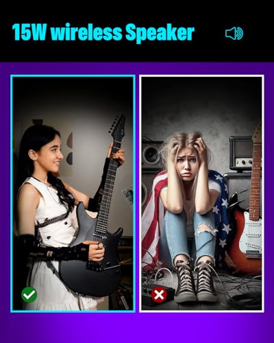 Enya Electric Guitar Inspire 39" Smart Electric Carbon Fiber Guitarra with 15W Wireless Speaker, 20 Distinct Tones, Onboard Presets, Charging Cable, Adjusting Wrench, and Gig Bag