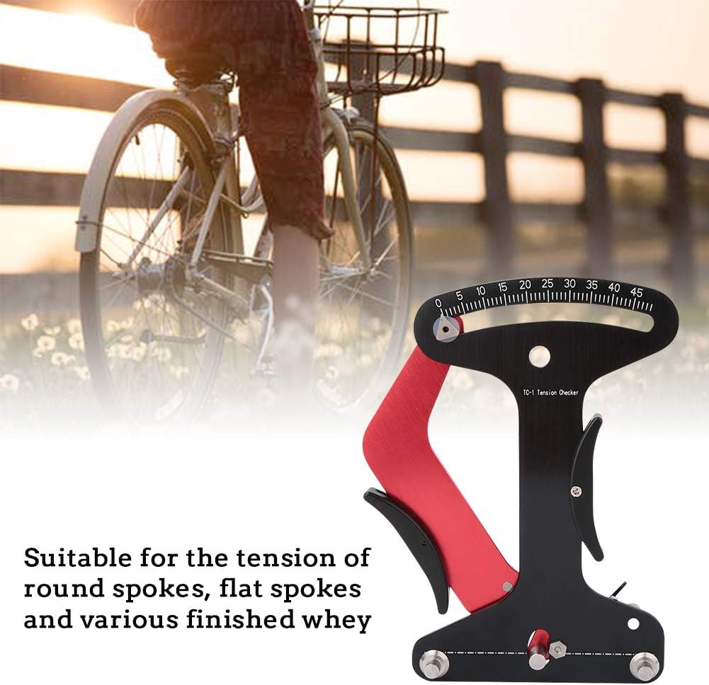 Bicycle Spoke Tension Meter Tool, Aluminum Alloy Bicycle Wheel Tool Wire Tension Adjustment Tool Bike Accessory