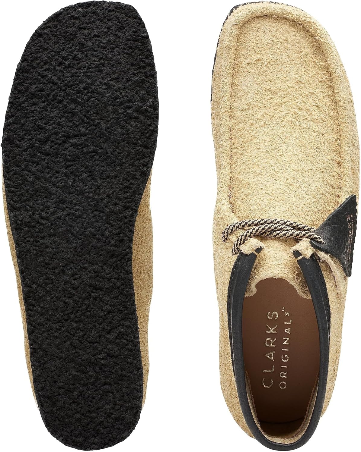 Clarks Men's Wallabee Boot Oxford, Maple/Black Suede, 10.5