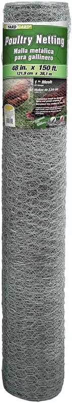 Mat 308435B 72-Inch by 150-Feet 1-Inch Mesh Galvanized Poultry Netting