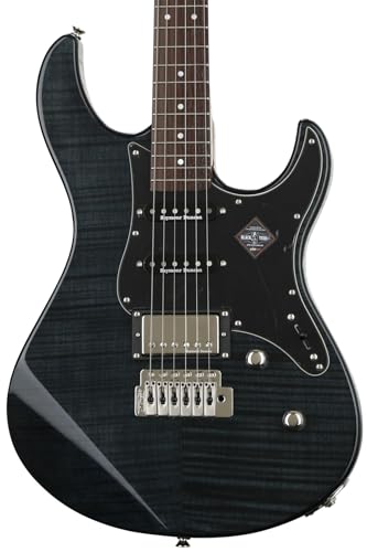 YAMAHA 6 String Solid-Body Electric Guitar, Right, Translucent Black, 612VII (PAC612VIIFM TBL)