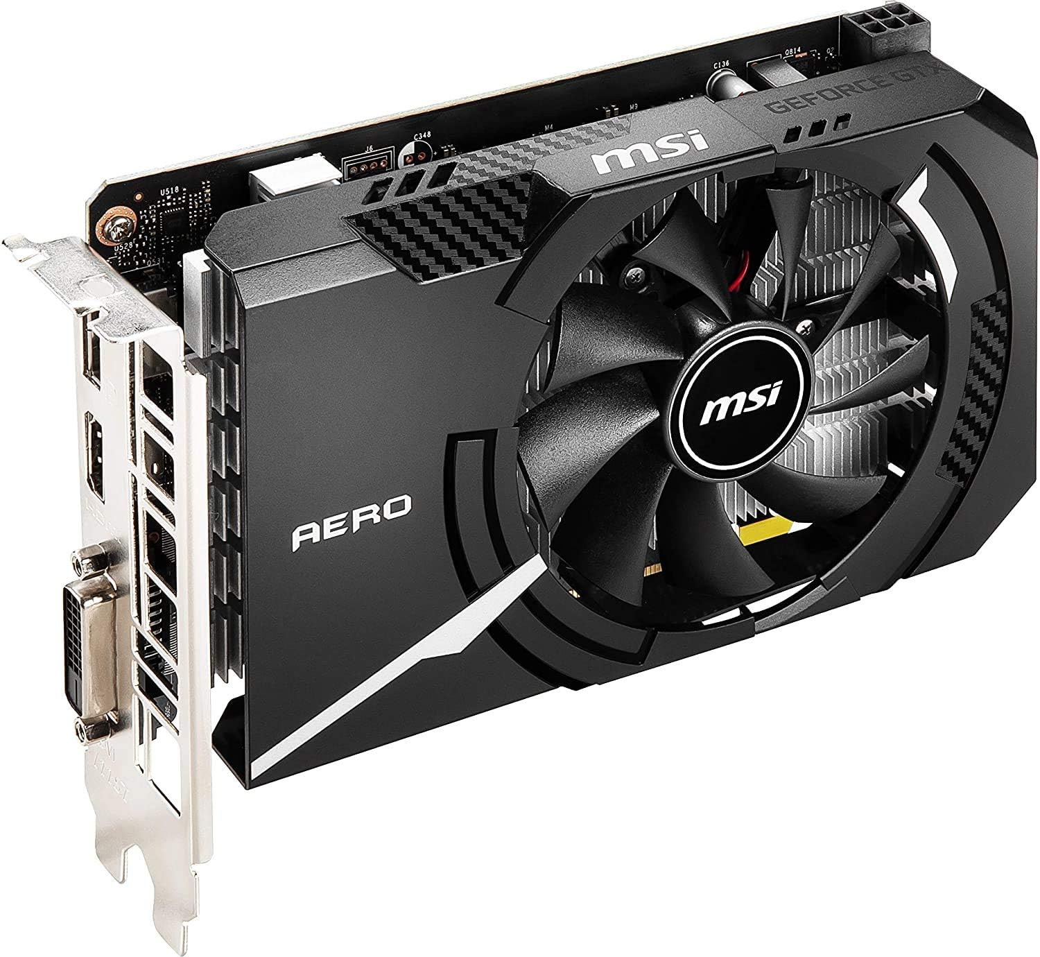 MSI Gaming GeForce GTX 1650 128-Bit HDMI/DP/DVI 4GB GDRR6 HDCP Support DirectX 12 VR Ready ITX Graphics Card (GTX 1650 D6 AERO ITX OCV1) (G165D6AIC1)