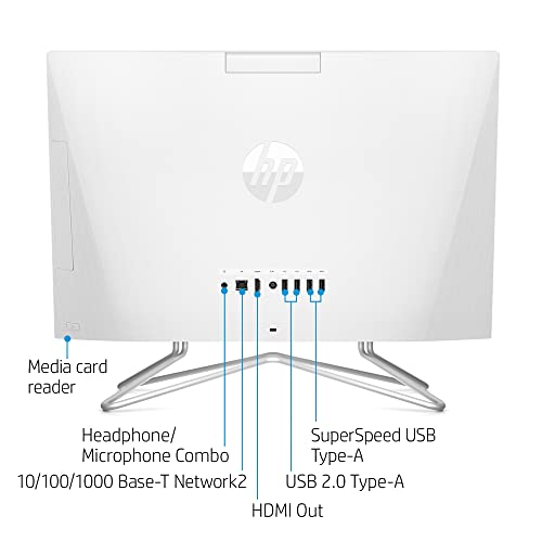 HP 2023 21.5" FHD All-in-One Desktop Intel 2-Core Celeron J4025 Processor Intel UHD Graphics 8GB RAM DDR4 256GB NVMe SSD WiFi AC BT HDMI Webcam RJ45 Internal Speaker Windows 11 Pro w/RE Accessories