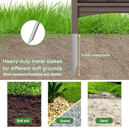 KINYING Air Conditioner Fence Privacy Screen,4 Panels Pool Equipment Trash Can Enclosure Screen for Outdoor,Resin Fence Panels Kit,45" (H) x 22" (W) Per Panel, Off White