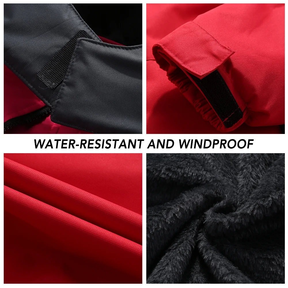 Women Mountain Waterproof Shell Jacket Ski Jacket Windproof Jacket Winter Warm Jacket for Camping Hiking Skiing