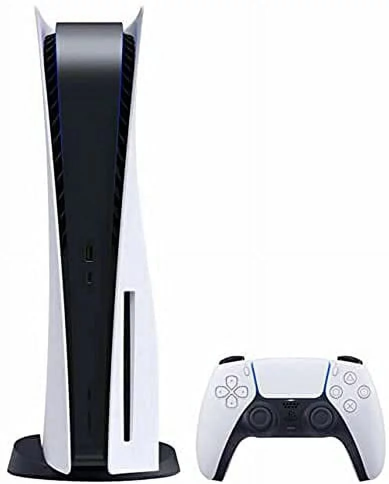 TEC Sony PlayStation_PS5 Gaming Console (Disc Version) with One Extra Controller Plus Dual Charging Station Bundle