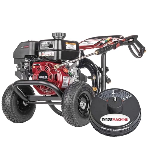 Simpson Cleaning 3400 PSI Gas Pressure Washer, 2.5 GPM Power Washer for Residential Use, CRX Engine, 25-Foot MorFlex Hose, Clean Machine, 49-State (CM61083)
