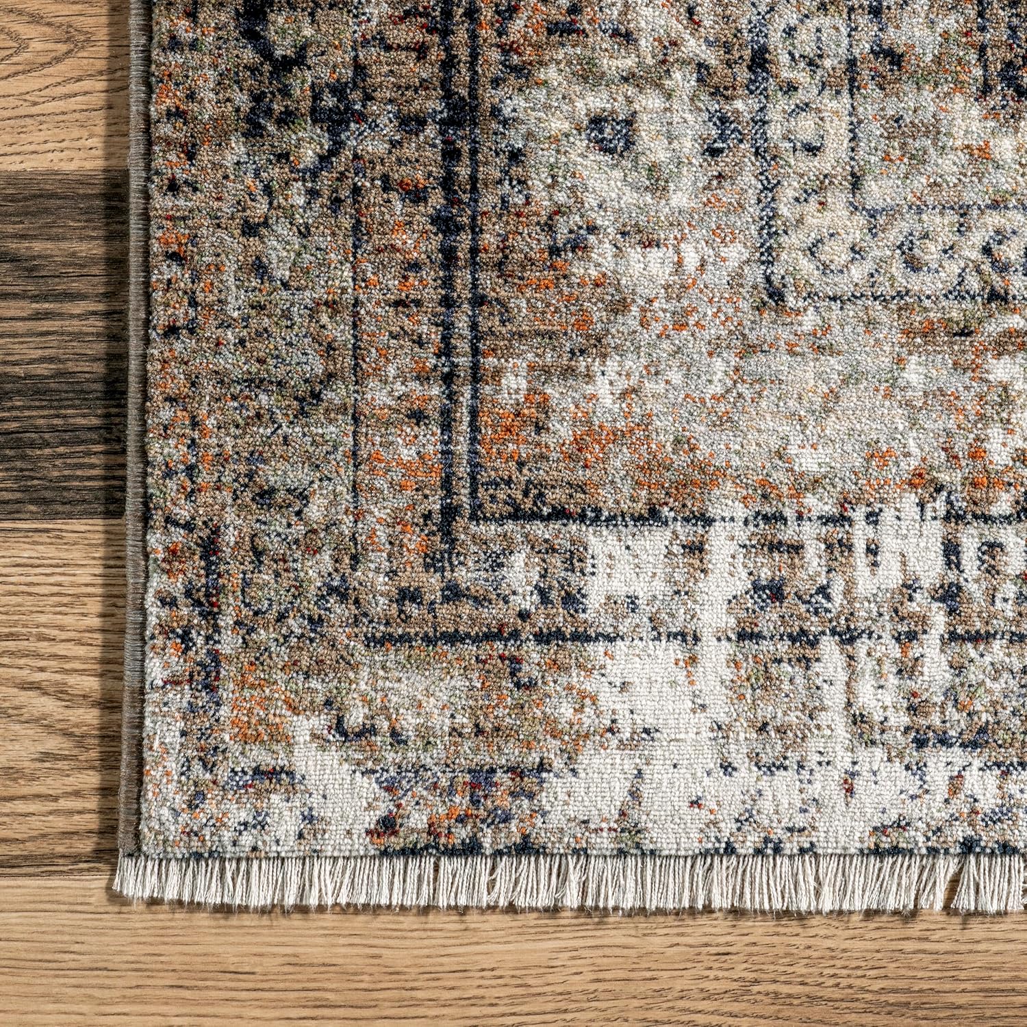nuLOOM Fringed Performance Indoor Area Rug, Power Loomed, Easy Clean, Durable, Non-Shed, 12' x 16', Charvi