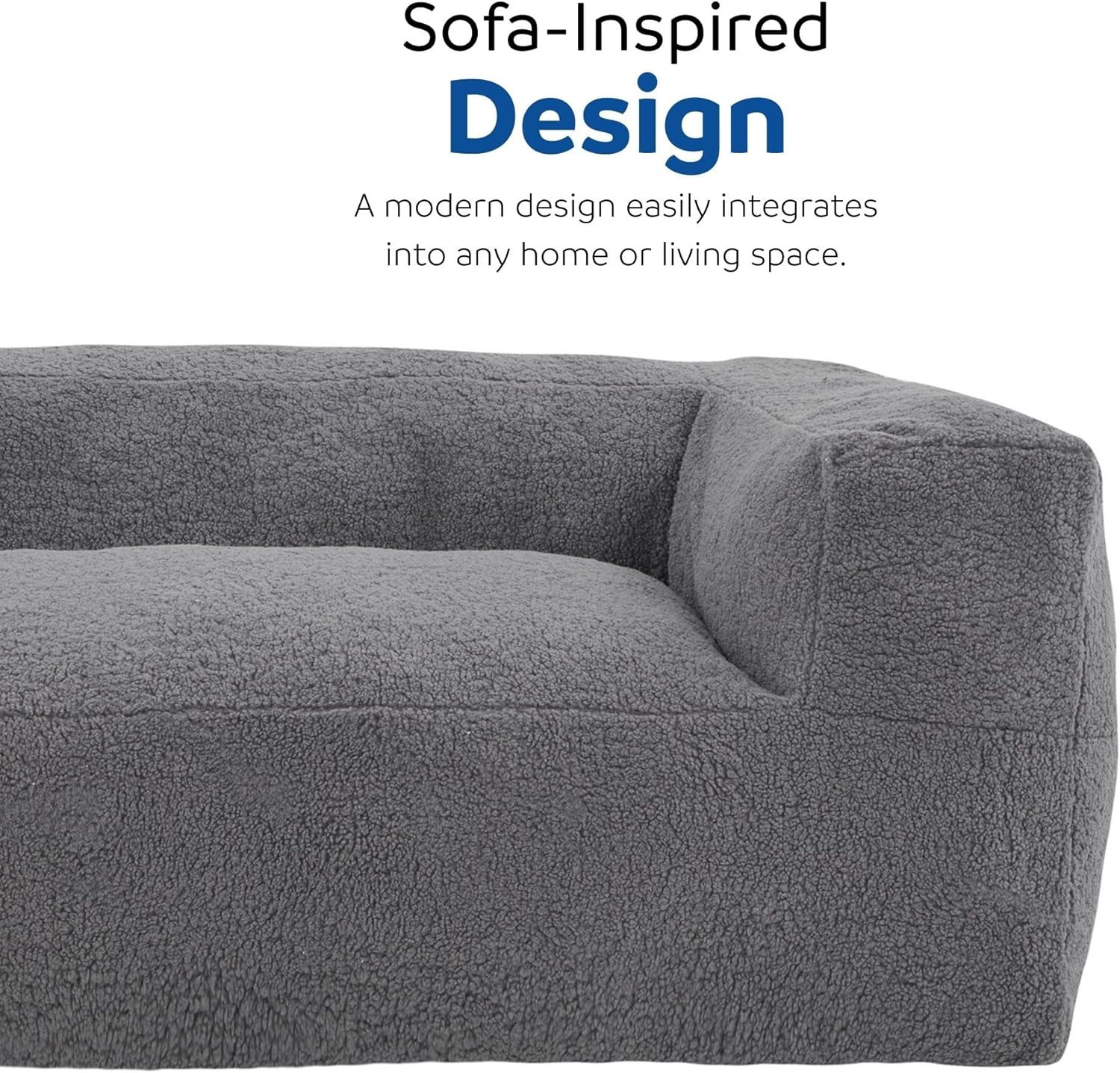 71" Large Memory Foam Bean Bag Sofa Chair with Armrest for Adults, Giant Foam Filled Furniture Lazy Soft Beanbag Couch Living Room Chill Gaming Reading Plush Lounger Chair Gray