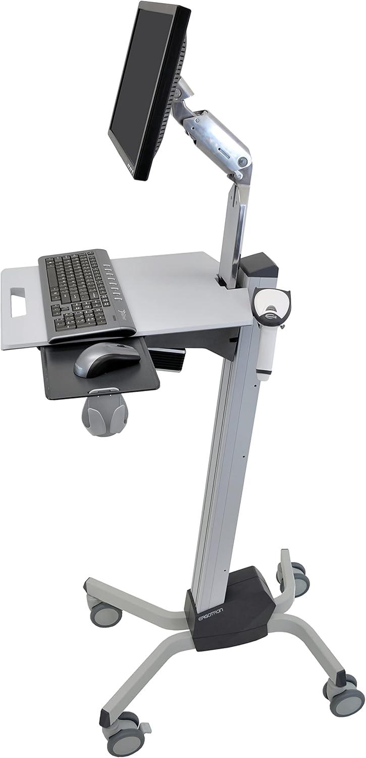Ergotron – Neo-Flex Rolling Laptop Cart, Mobile Standing Desk Workstation – Laptop, Grey