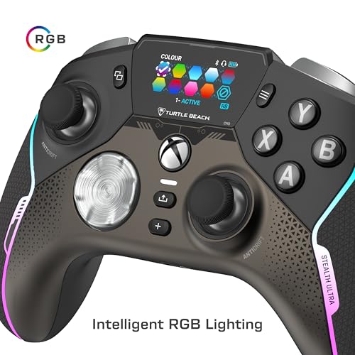 Turtle Beach Stealth Ultra High-Performance Wireless Gaming Controller Licensed for Xbox Series X|S, Xbox One, Windows PC, Android - LED Dashboard, Dock, RGB Lighting, 30-Hr Battery, Bluetooth, Black