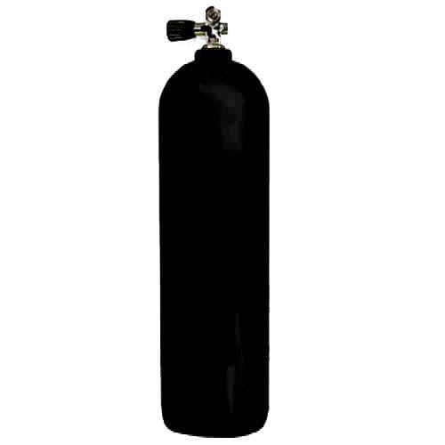 Catalina 100 Cubic Aluminum Tank with Pro Valve, Black