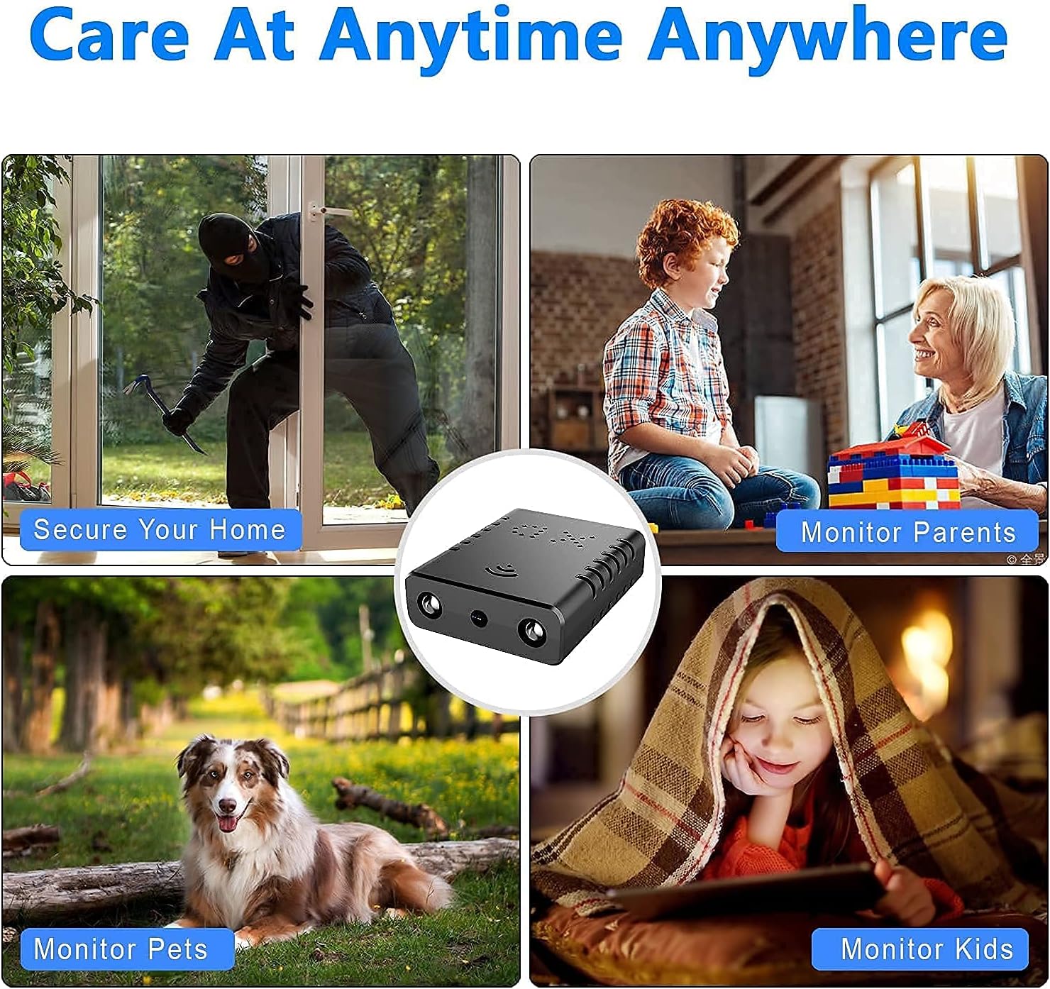 Smallest IP WiFi Security Camera,USB Plug Wireless Camera,Portable Remote Camera,HD1080P WiFi Security Camera with Night Vision,Motion Detection,Cloud Storage,Remote Viewing for iOS,Android Phone APP Pack of 2