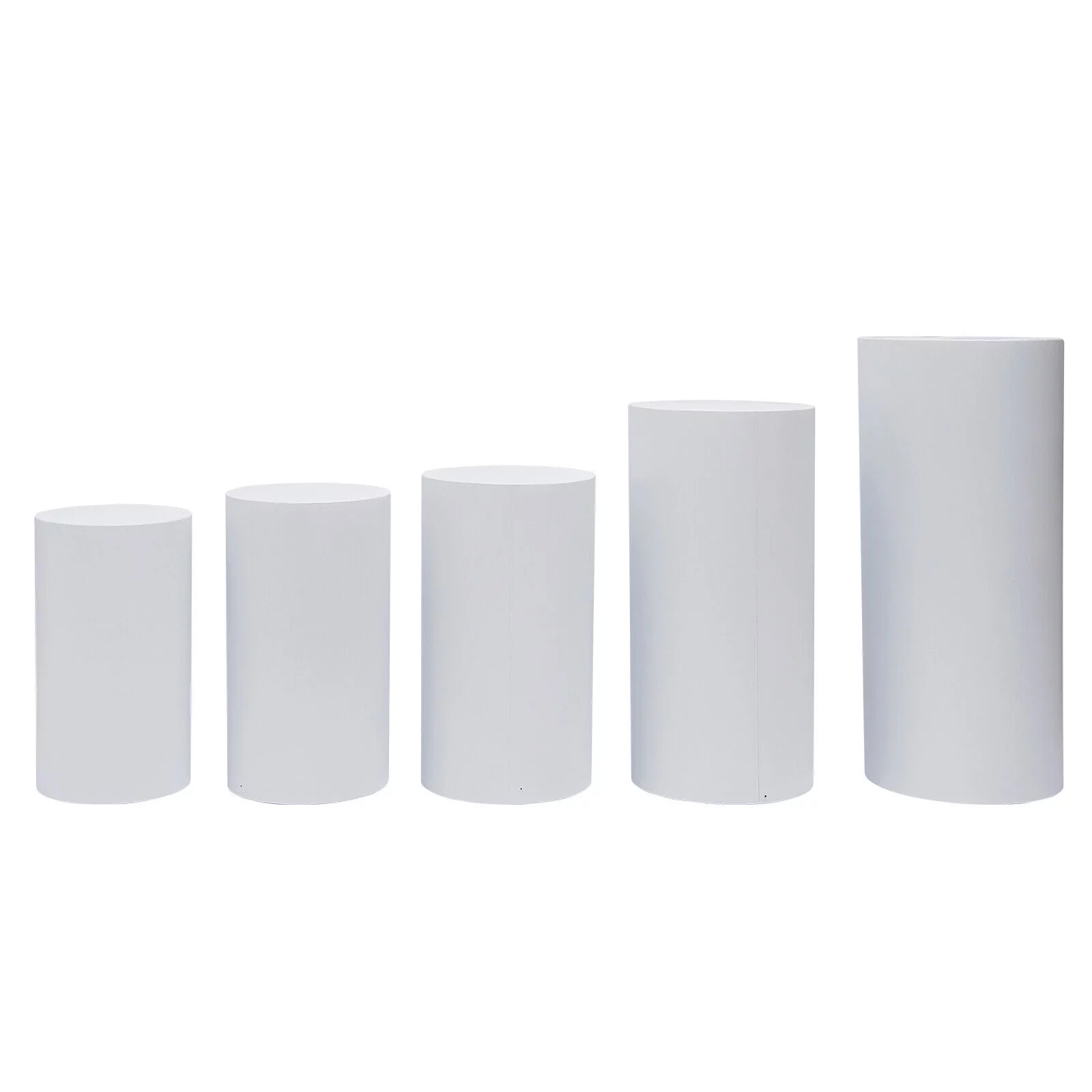 5pcs Cylinder Pedestal Stand Floor Standing Cake Display Stand for Party Decor