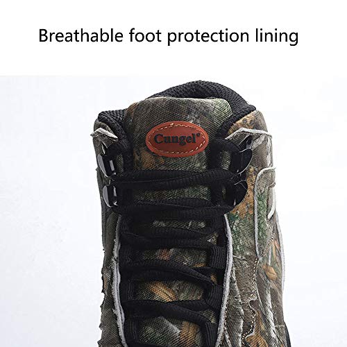Waterproof High-top Men's Outdoor Hiking Shoes, Non-Slip Mountain Climbing Camping Boots, Wear-Resistant Hiking Shoes, Suitable for Outdoor Hiking (Grey 42)