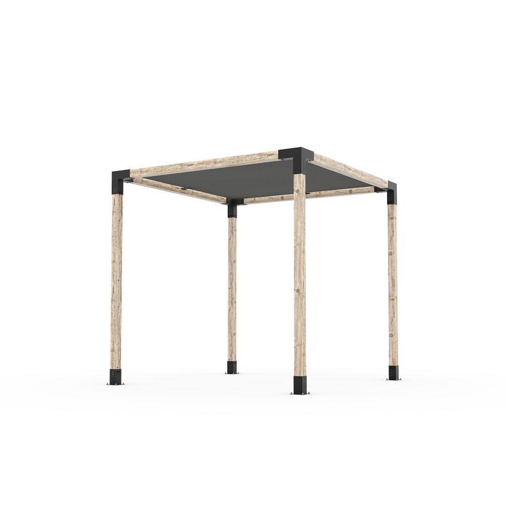 Toja Grid 8 ft. x 8 ft. Pergola Kit for 4 x 4 Wood Posts, SA40808GR13, Graphite