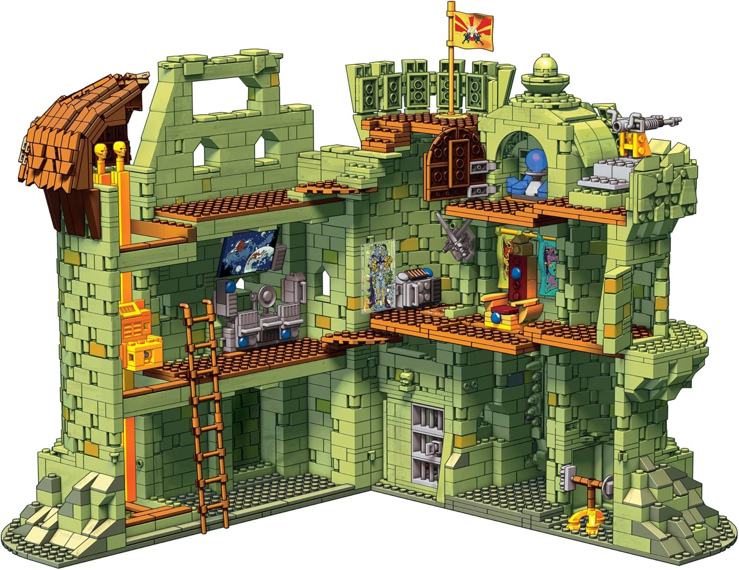 ​MEGA Masters of the Universe Castle Grayskull MOTU Construction Set, Building Toys for Boys [Amazon Exclusive]