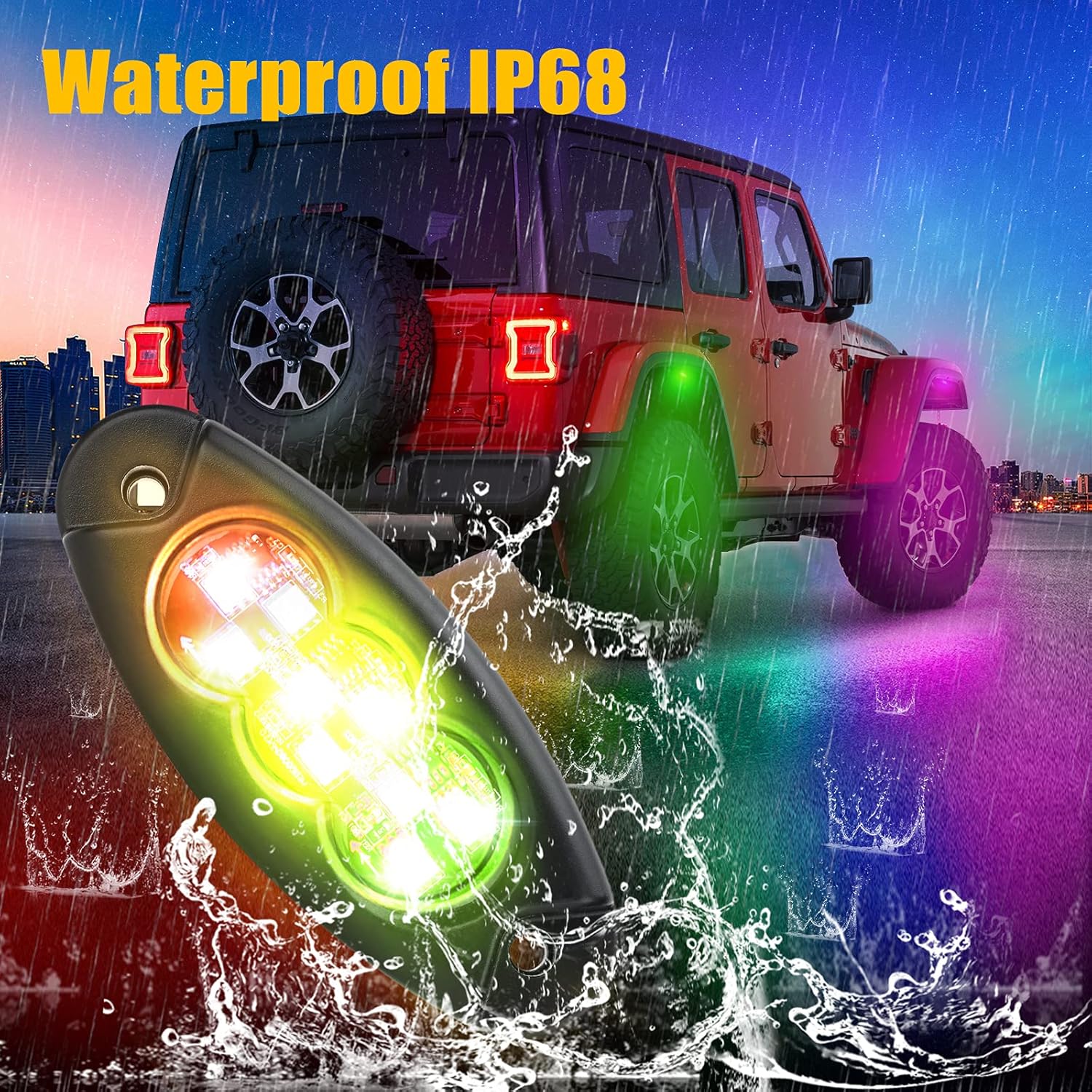 Car Underglow Lights Exterior, LED Underbody Light Kit, 6 PCS Car Underglow Lights Music Sync DIY Mode, Glow Light Kits for Car SUV Ttruck