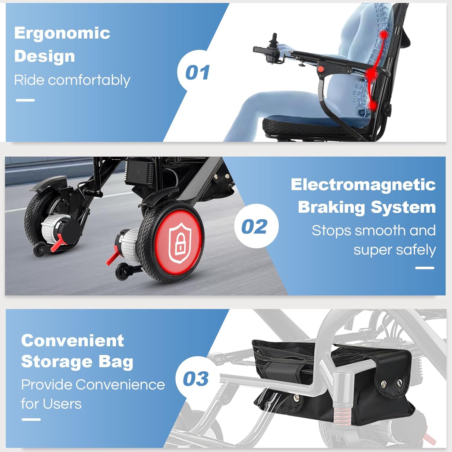 42lb Super Lightweight Electric Wheelchairs for Adults, 13 Miles Long Range Power Wheelchair, Intelligent Motorized Wheelchair for Seniors, Portable Airline Approved (Carbon Fiber Frame)