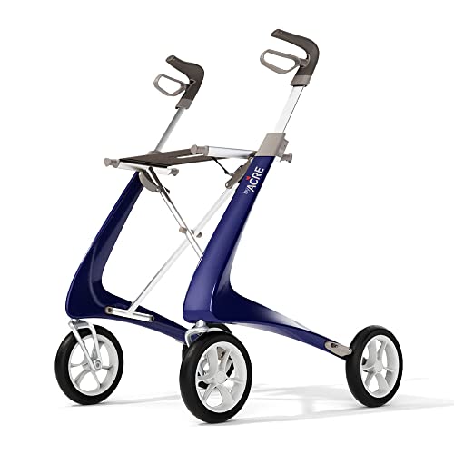 byACRE Carbon Ultralight Rollator - World's Lightest Carbon Rollator - Only 10.6 lbs/for Indoor and Outdoor Use/Foldable and Easy to Travel with/Carbon Black - Compact