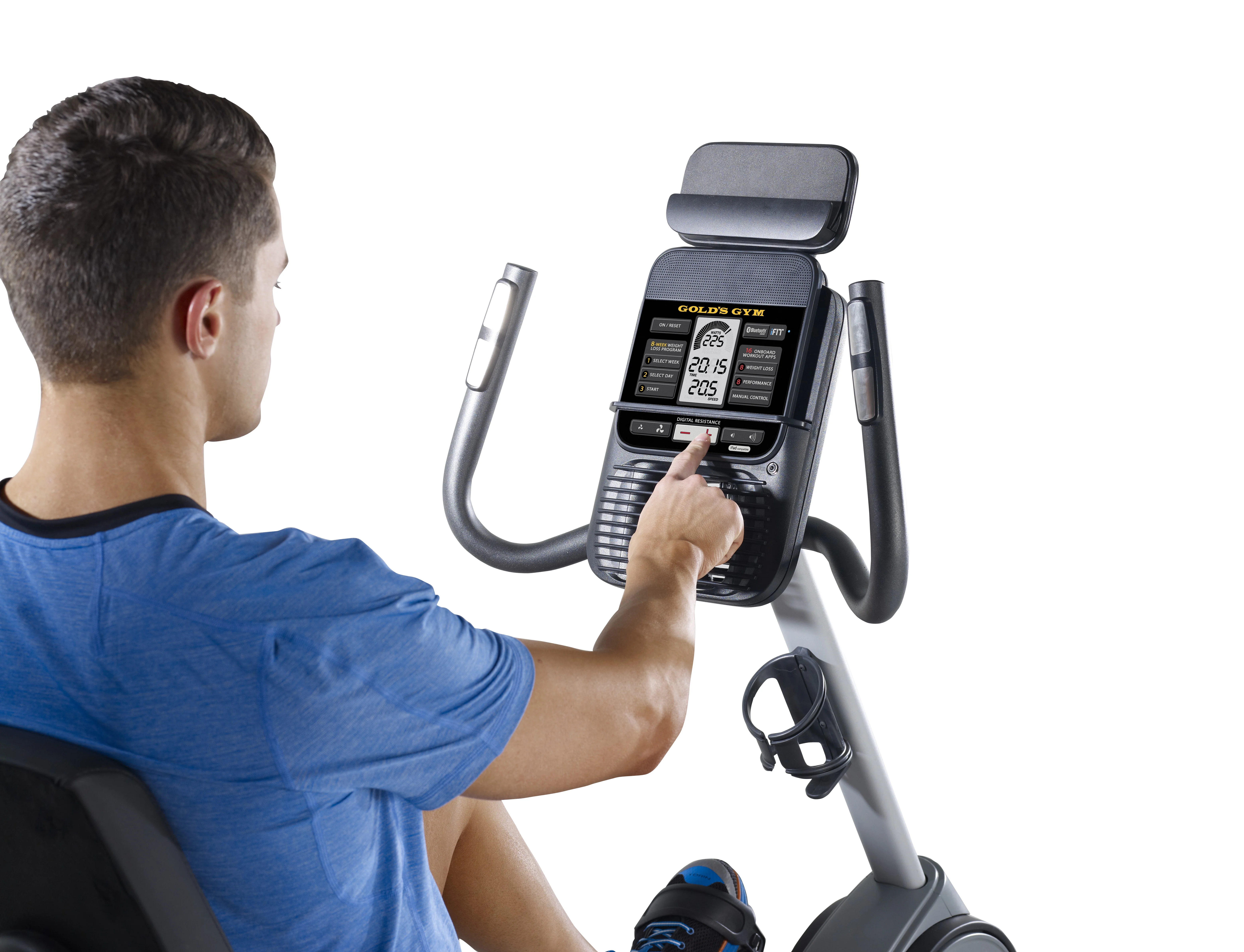 Gold's Gym Cycle Trainer 400 Ri Recumbent Exercise Bike, iFit Compatible
