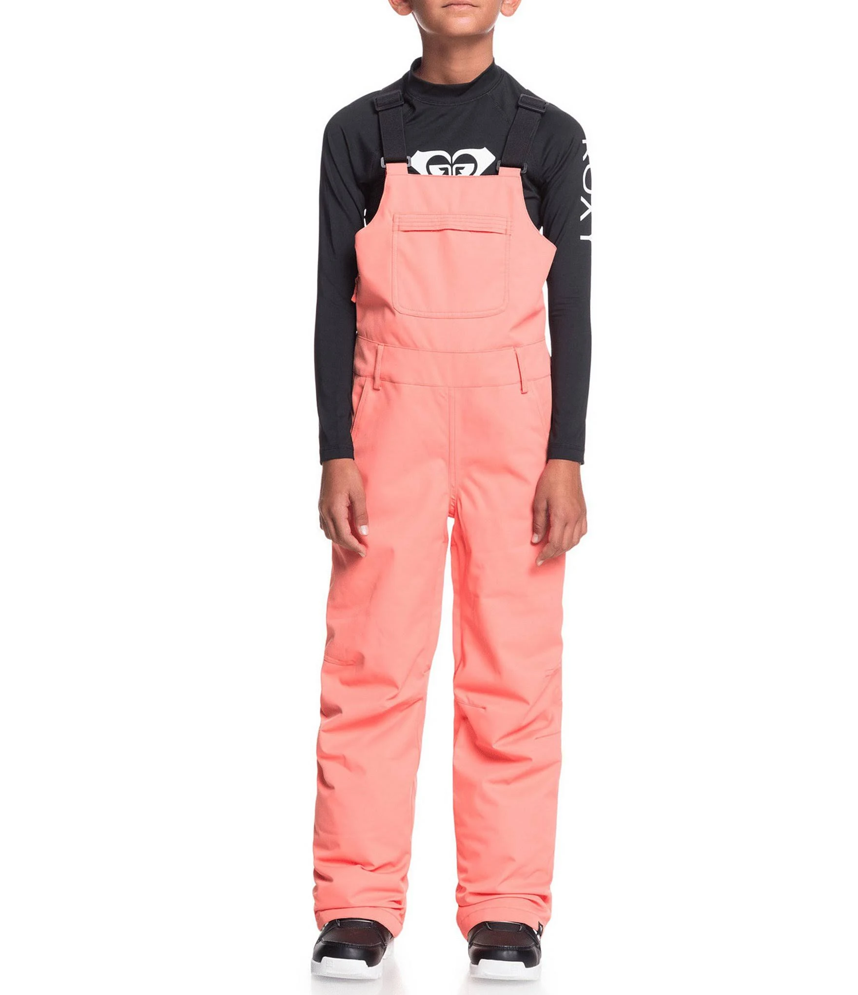 Roxy Girls Non Stop Bib Girl Pant - Fusion Coral / 16/XXL