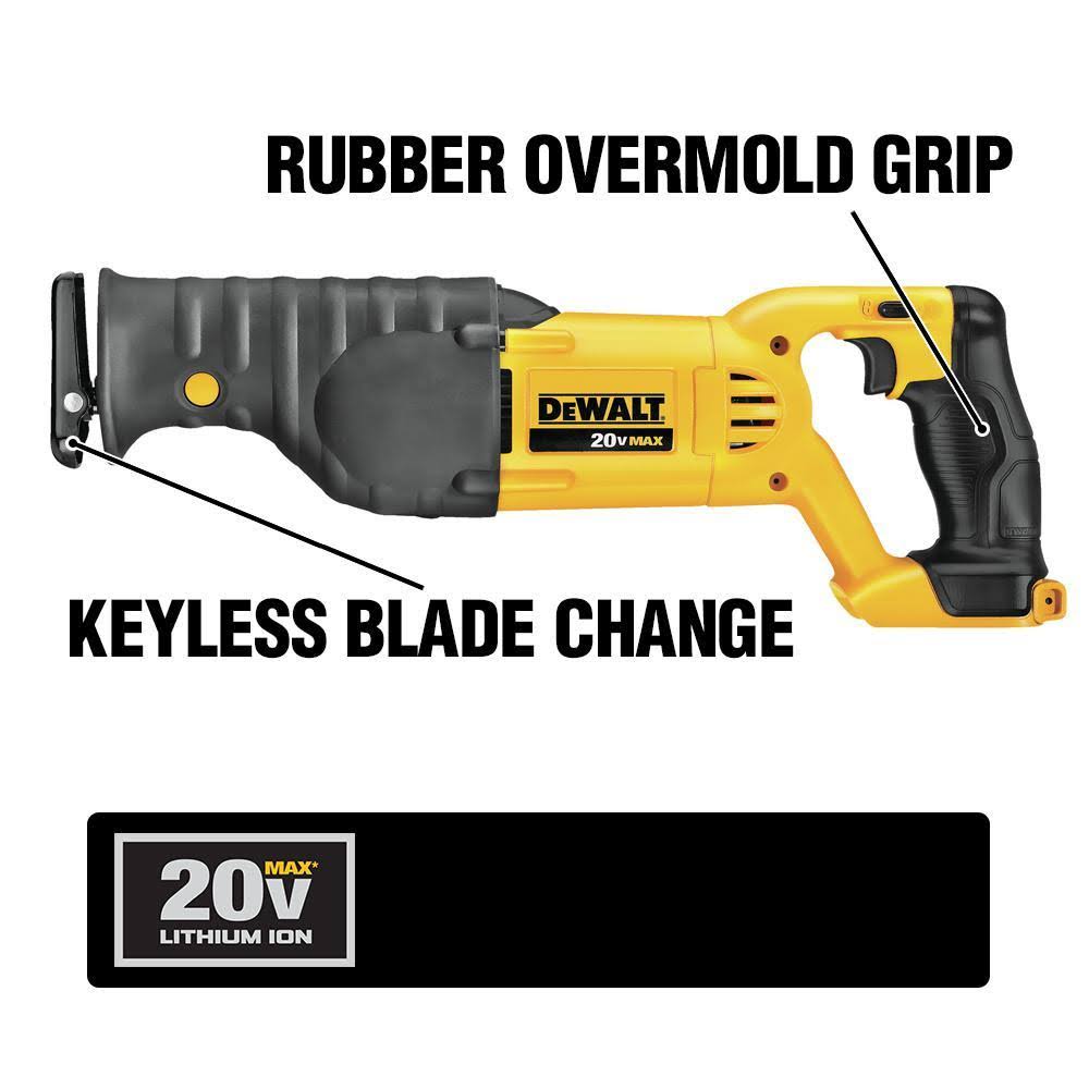 DeWalt 20-Volt Max Lithium-Ion Cordless Reciprocating Saw with Premium Battery P