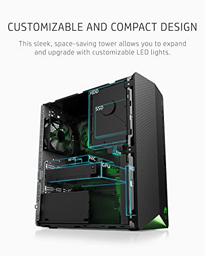 HP Pavilion Gaming Desktop Computer, AMD 6-Core Ryzen 5 5600G Processor(Beat i7-8700, Upto 4.4GHz), AMD Radeon RX5500 4 GB, 8GB RAM, 256GB PCIe NVMe SSD,Mouse and Keyboard, Win 10 Home