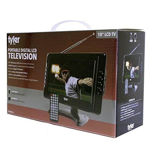 Tyler TTV703 10x22 Portable Widescreen LCD TV with Detachable Antennas, Usb/sd Card Slot, Built in Digital Tuner, and AV Inputs