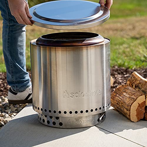 Solo Stove Yukon Lid - Premium 304 Stainless Steel Fire Pit Cover, Modern Round Design, Versatile Tabletop Accessory, Compatible with Solo Stove Bonfire, Wood Burning and Camping Accessory