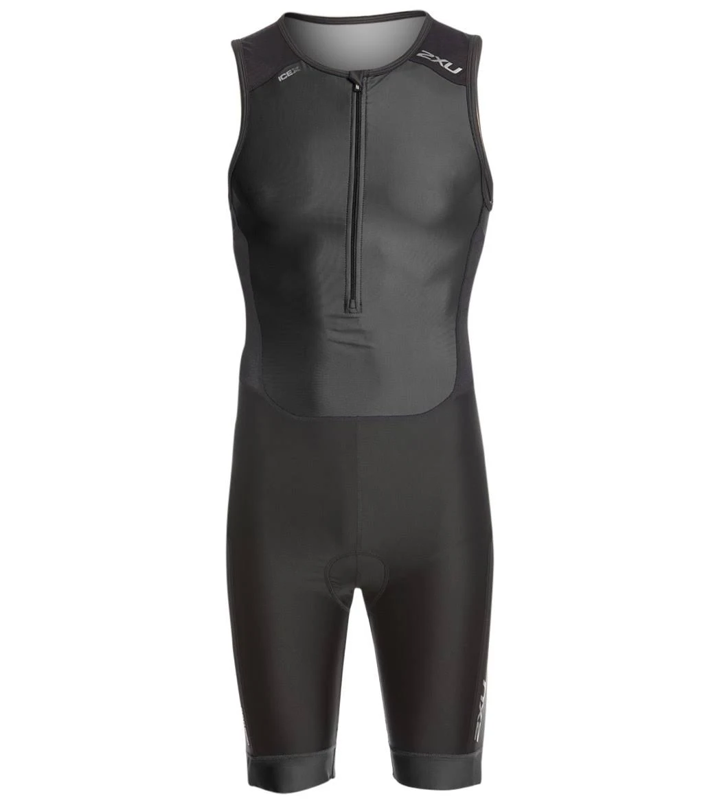2XU Men&s Perform Front Zip Trisuit, Black
