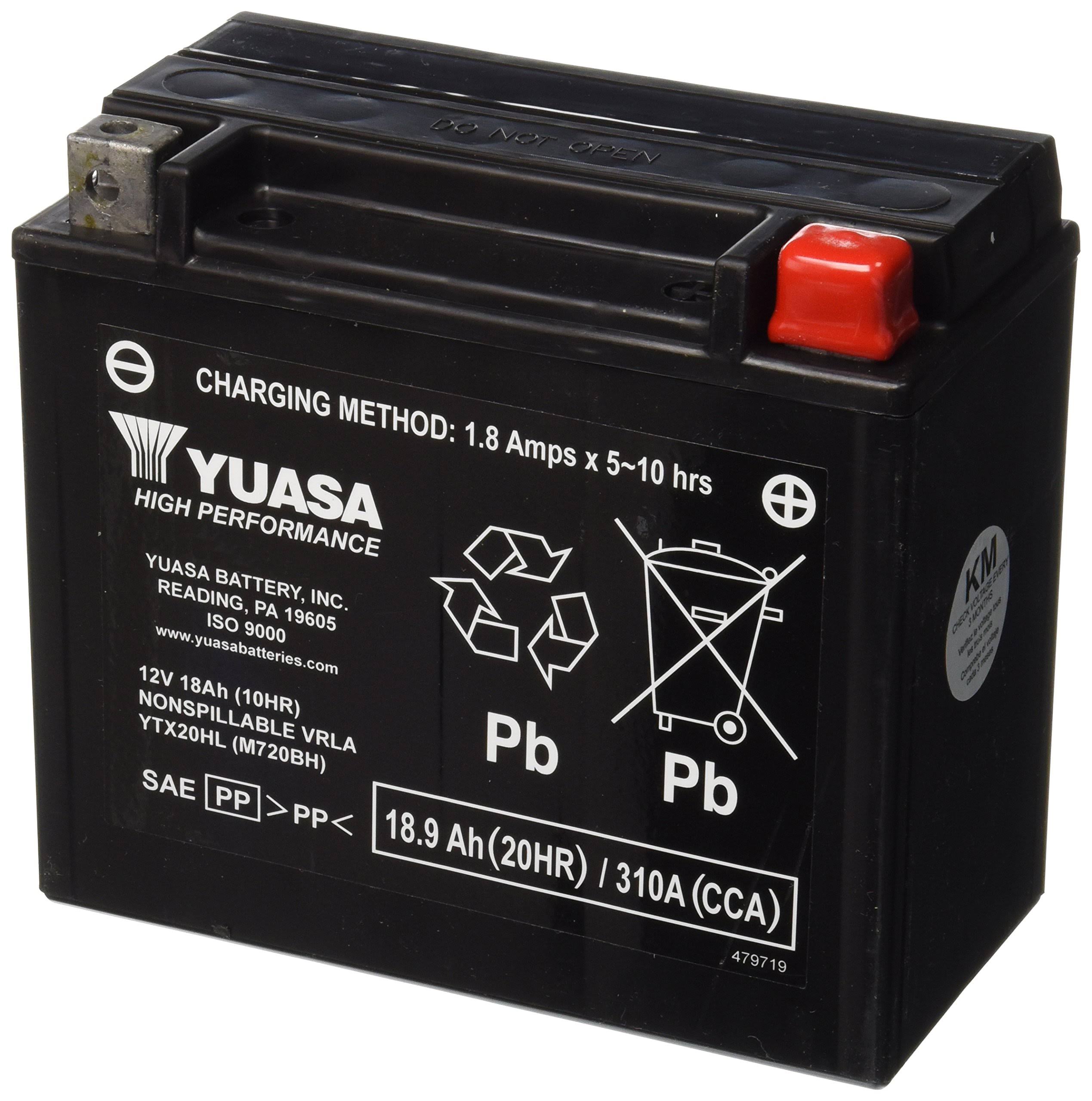 Yuasa - Battery Ytx20hl Sealed Factory Activated - YUAM720BH