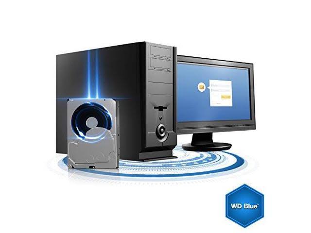 WD Blue 2TB Desktop Hard Disk Drive - 5400 RPM SATA 6 Gb/s 64MB Cache 3.5 inch - WD20EZRZ