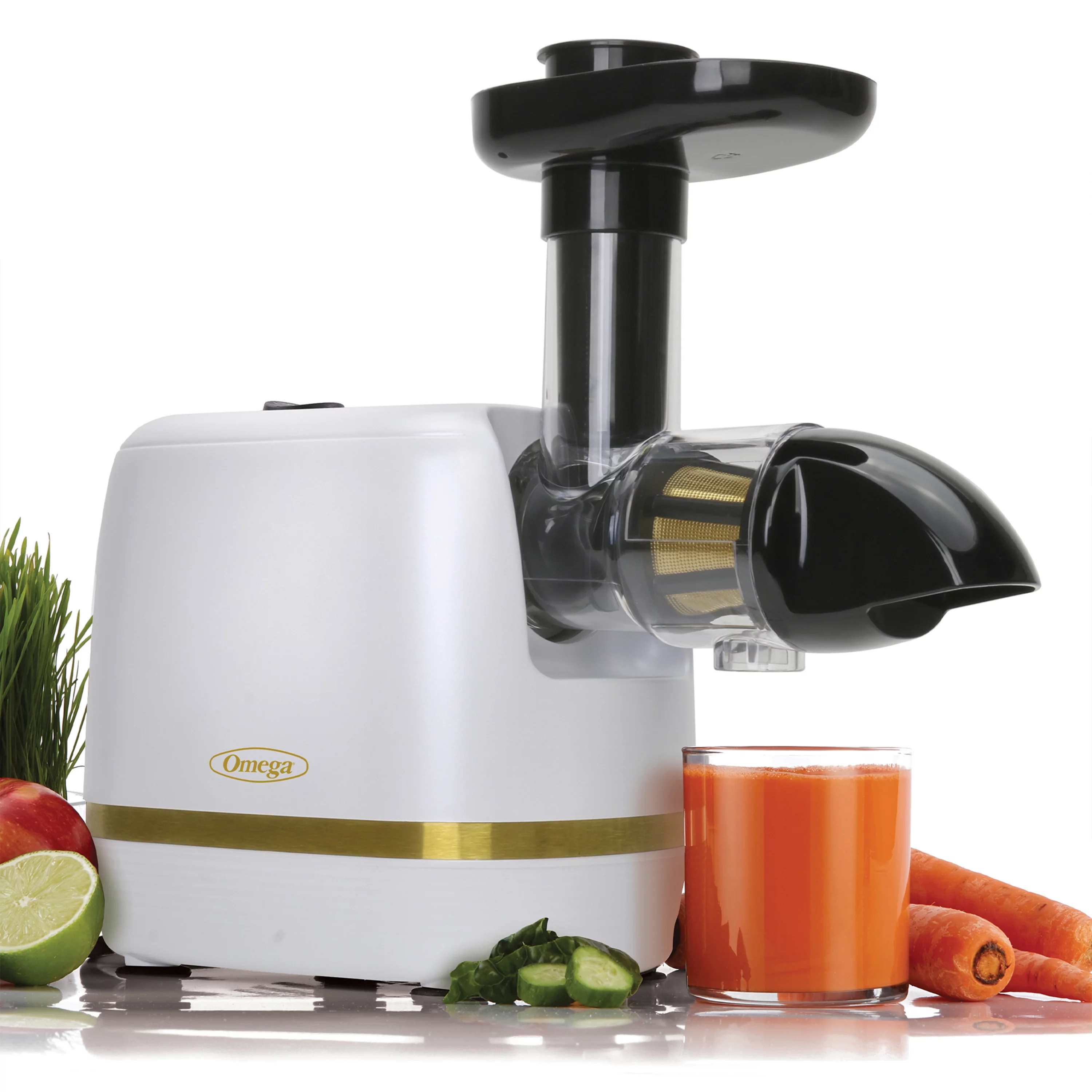 Omega Cold Press 365 Horizontal Compact Masticating Juicer, White